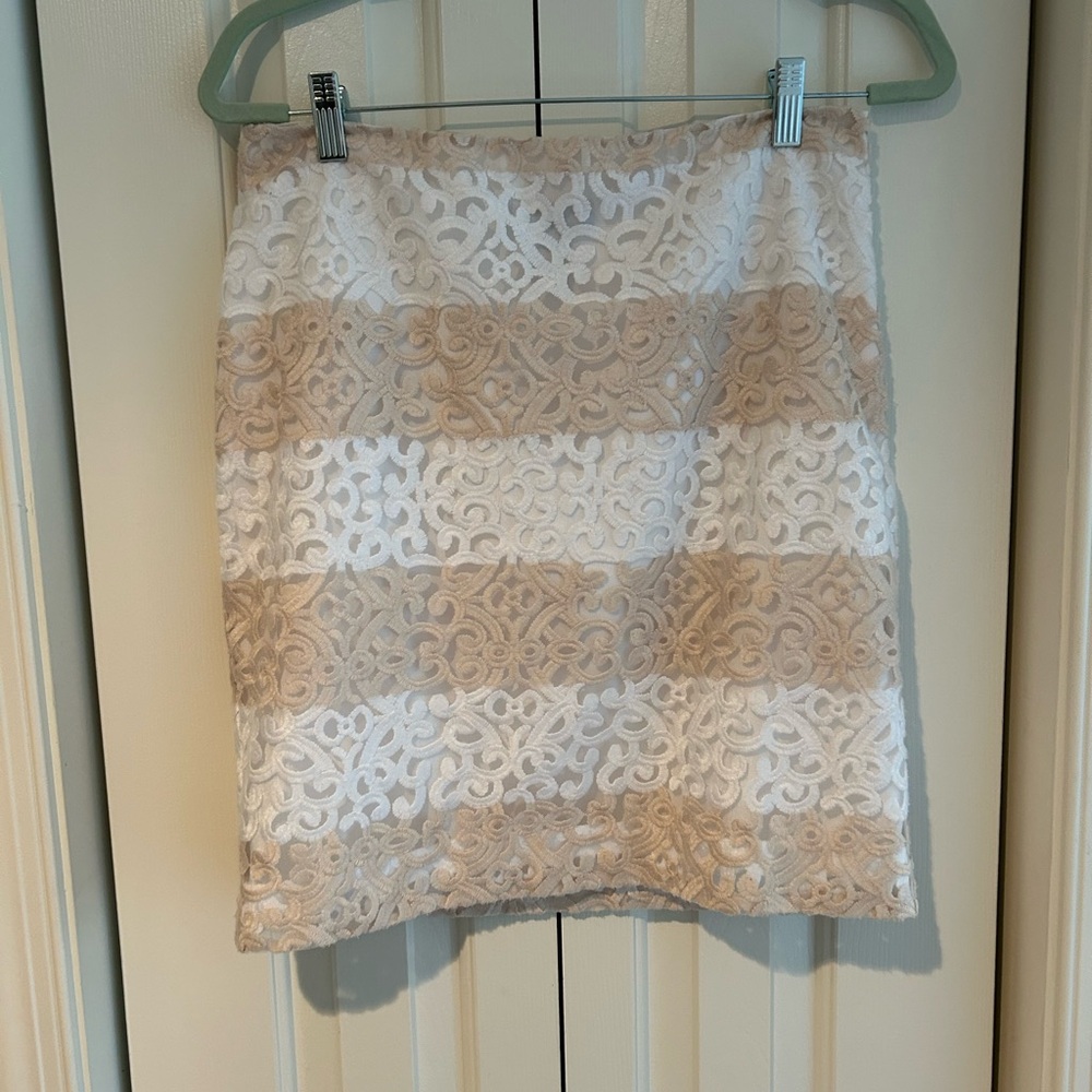 WHBM Lace Mini Skirt